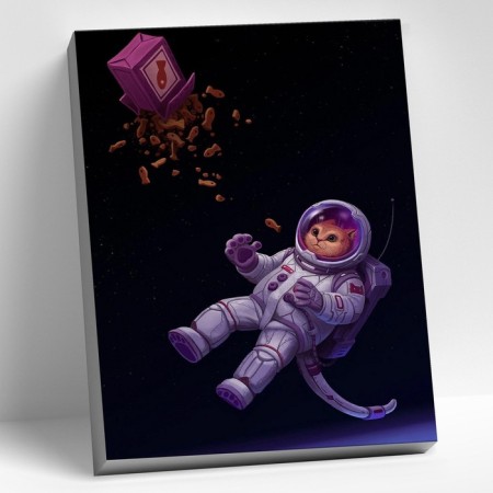 Picture on the numbers "Space Hunt", 40 × 50 cm, 18 colors
