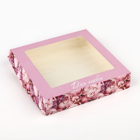 Folding box "Flowers", 20 × 20 × 4 cm