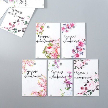 Cardboard "Tenderness" set 10 pcs (5 types) 4x6 cm