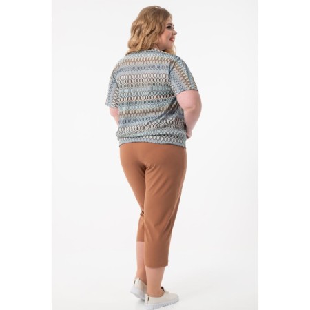 Female trousers, size 60, brown color-6
