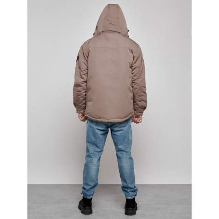 Male winter jacket, size 52, brown color-15