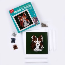 Картина из пайеток 20 × 20 см «Собака»