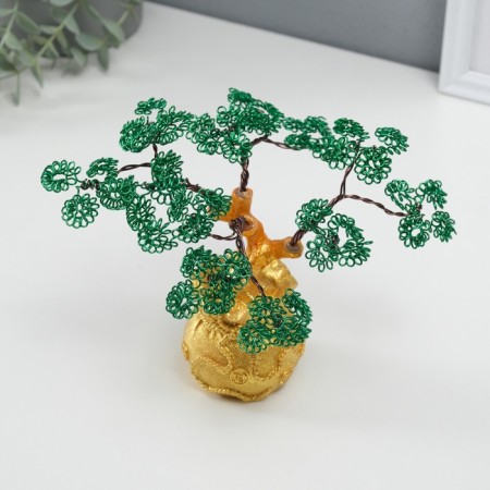 Souvenir Polystone, Metal "Tree of Life in a bag" Green 6x17x17 cm-4