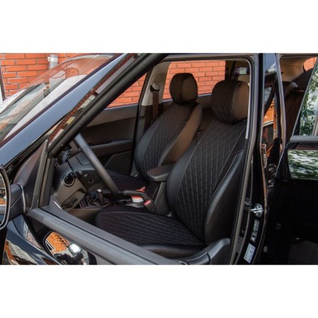 Autoshekhli from eco-leather rhombus for the Hyundai Creta 2016-N.V., set-1