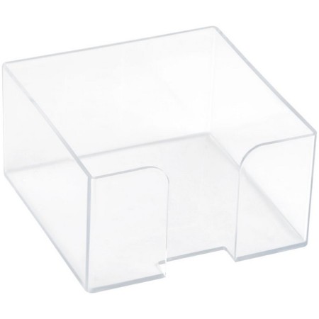 Paper block stand 90 x 90 x 50 mm, plastic, transparent-1
