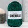 Yarn "Chenille" 100% micropoliester 90m/100g (574 T. Zelleni)