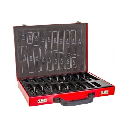 Set of drill on metal bison, p4m2, cylindrical shank, 1-10 mm 170 pcs, class B, case