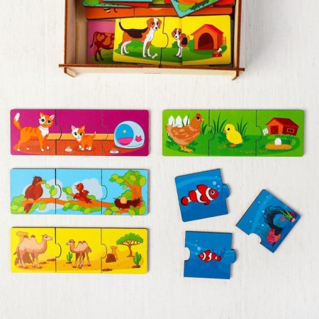 Triple puzzle "Mom, baby, house", part 5x5 cm-2