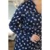 Female dress, size 52, blue, white color