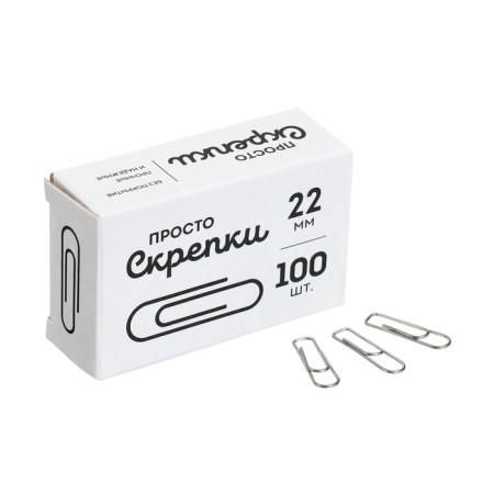 Office clips Globus, 100 pcs., 22 mm, without coating-3