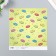 Scrapbooking paper bilateral "butterflies and donuts" density 180 g 15.5x17 cm