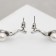 Earrings with pearls "bead" vessel, color silver