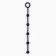 Anal beads of oki- embossed beads, 25.5 x 1.6 cm, software, silicone, black