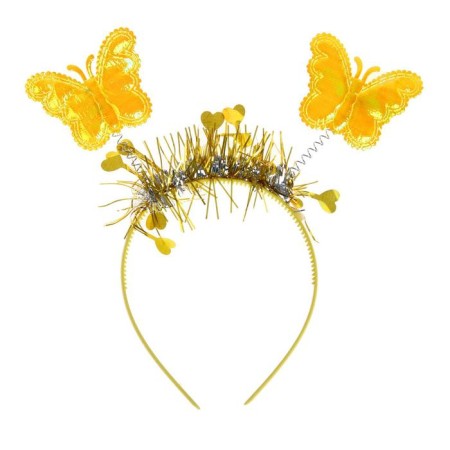 Carnival set "Butterfly", 3 objects: wings, rim, rod, gold color-2