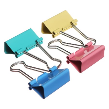 Papastel clip set 32mm, 12 pieces, 4 colors, in a cardboard box-3