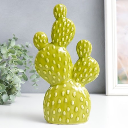 Souvenir Ceramics "Cactus Option" Green 5x12.5x22 cm