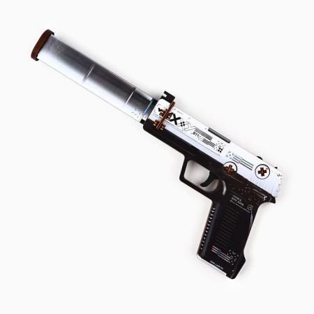 Wooden weapons, children's souvenir "Emperor", machine gun, gun, hunting knife, set 3 pcs-3