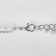 Piece "chain" thread of pearls, a smooth cross, white color in silver, 35 cm