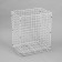 The basket-drill is folding, on wheels, 1 shelf, 60 × 40 × 80 cm, white color