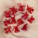 Christmas tree decoration "Bells with a bow" (set 12 pcs) 2 cm, red