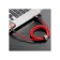 Baseus cable, Lightning - USB, 2.4 A, PVC braid, 1 m, black and red