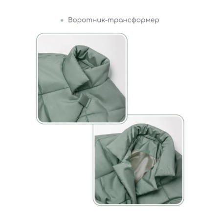 Пальто стёганое для девочек AmaroBaby TRENDY, рост 134-140 см, цвет фисташковый-4