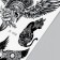 Tattoo on the body black "dagger, helmet and wings" 21x14.8 cm