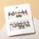 Earrings set 6 pairs "Rings" medallions, white color in silver