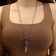 Unisex “bullet” Carved pattern, Cleaned silver color, 60 cm
