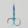 Scissors manicure, bent, wide, 9 cm, chameleon color