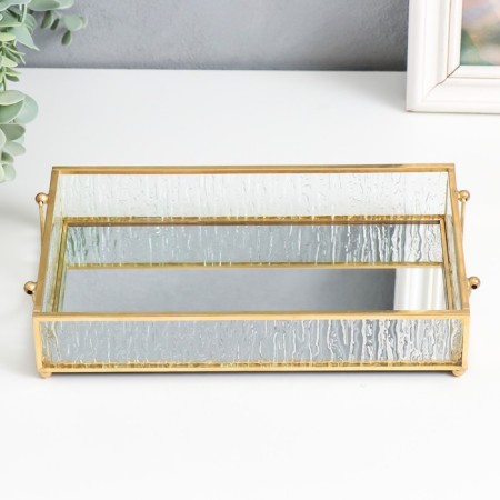Standing interior glass with a “rectangle. Cora mirror” with handles 25.5x14x5 cm-1