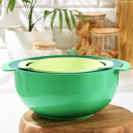 COMPACT kitchen set, 3 subjects: 4.5 l bowl, colander 22 cm, measured bowl 1.2 liters
