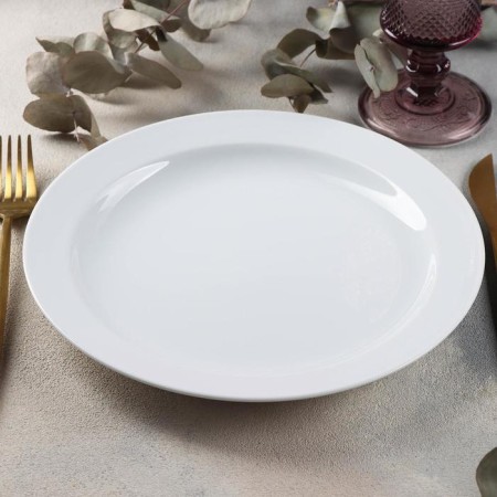 Beliece plate, d = 24 cm, white, porcelain-1