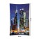 Decorative panel with photo printing "Bright lights of the night city", vertical, size 100x150 cm