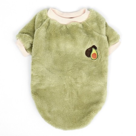 Avocado sweater, velor, size XS (DS 20, Osh 21, OG 30 cm), green-7