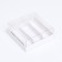 Packaging with a transparent lid for 3 eclairs, white 13.5 x 13.5 x 6 cm