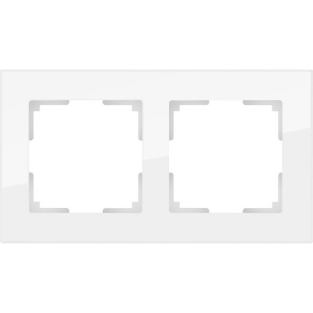Frame for 2 posts WL01-FRAME-02, white color, glass material