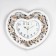 Wall clock, series: interior, "heart", discrete move, 1AA, D-25.5 cm, 55 x 48 cm