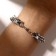 Male Bracelet "Brutal" dragons, color black silver, 22 cm