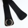 Women's belt, width 10 cm, black color