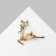 Brooch "Deer" graceful, color mix (indivisible FAS. 12pcs, price per pcs)