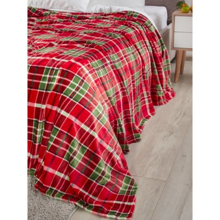 Guten Morgen FirePlace plaid, size 150x200 cm, red color-7