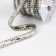 Rhinestones “rectangle”, width - 8 mm, 4.5 ± 0.5 m, silver color
