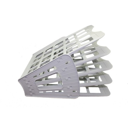 Paper tray Fan Calligrata "Available Office", 5 sections, gray-1