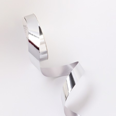 Tape for decor and gifts, "metallic", silver, 2 cm x 50 m-1