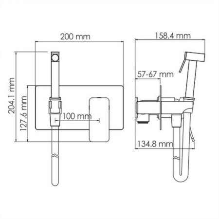 Shower mixer Wasserkraft aller 10638, single -leaf, watering can, without spout, chrome-4