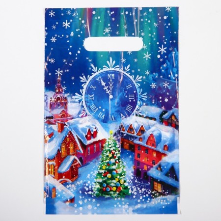 New Year. Package "Magic Night", plastic with a cut pen, 20x30 cm.