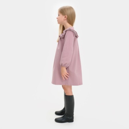 Платье для девочки с рюшей KAFTAN "Basic line", размер 32 (110-116), цвет сиреневый-3