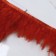 Braid with feathers of a rooster, 10-15 cm, 5 ± 0.5 m, red color