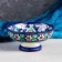 Candy of Rishtan ceramics "Flowers", 12 cm, blue